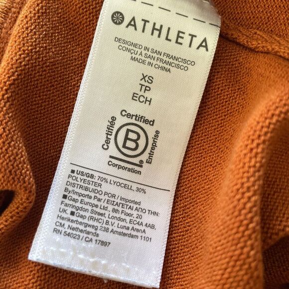Athleta Pants Alicia Keys Womens XS Orange Intention Wide Leg Pull On *READ* - Picture 7 of 14